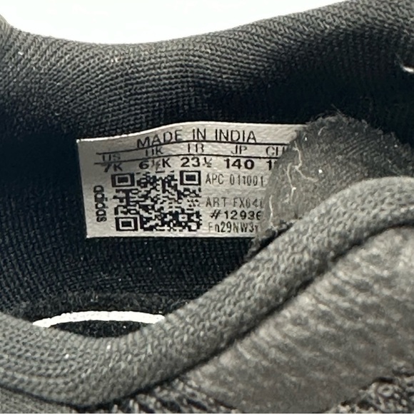 Adidas MultiX Black Sneaker Cloud Foam Shoes Infant Size 7M - Picture 9 of 11